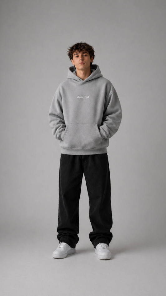 SOMMER︱Oversized hettegenser – Lys grå