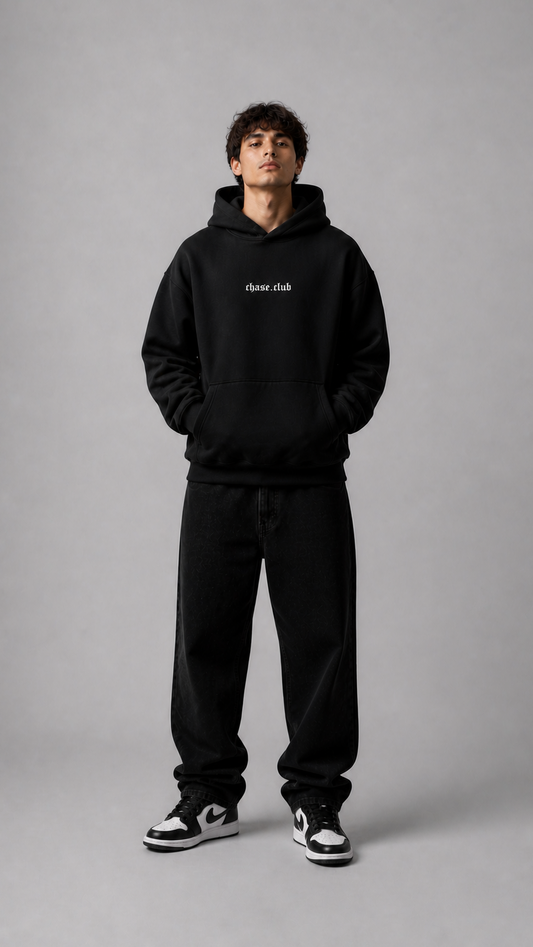 ChaseClub Oversized hettegenser - Svart